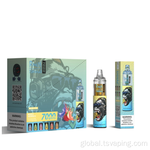 Mesh Coil vape Rechargeable Disposable Vape Randm Tornado 7000 Puffs Supplier